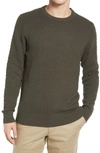 The Normal Brand Cotton Pique Sweater In Dusty Olive