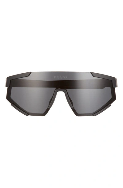 Prada Pillow 157mm Sunglasses In Black Rubber/ Dark Grey