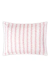 Matouk Attleboro Stripe Print Pillow Sham In Pink Coral