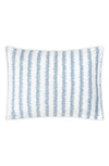 Matouk Attleboro Stripe Print Pillow Sham In Prussian Blue