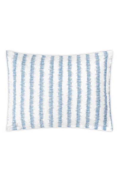 Matouk Attleboro Stripe Print Pillow Sham In Prussian Blue