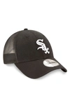 NEW ERA NEW ERA BLACK CHICAGO WHITE SOX TRUCKER 9FORTY ADJUSTABLE SNAPBACK HAT,2976988