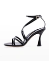 MARION PARKE LOTTIE LEATHER STRAPPY SANDALS,PROD247250163