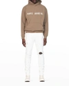 Purple Men's P001 Optic White Paint Blowout Skinny Jeans In Optic White