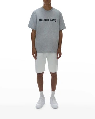 Helmut Lang Melange Logo-print T-shirt In Gray
