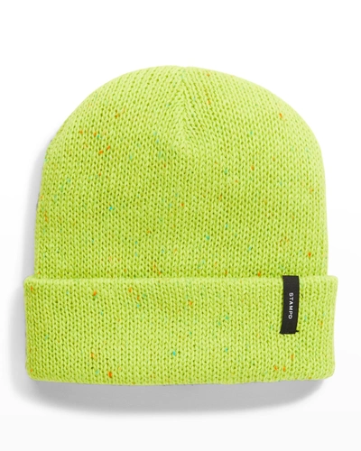 Stampd Men's Melange Logo Beanie Hat In Green