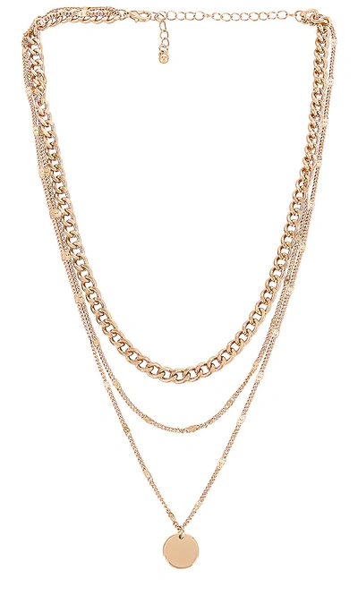Amber Sceats Chain Layered Necklace In Metallic Gold