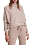 Allsaints Ridley Funnel Neck Wool & Cashmere Sweater In Pashmina Pink