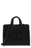 Ugg X Telfar Gender Inclusive Medium Genuine Shearling Shopper In Black