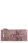 Brahmin 'melbourne' Credit Card Wallet In Dusty Pink