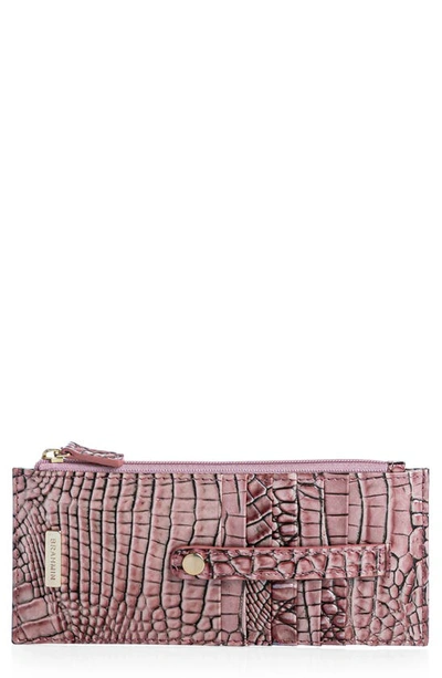 Brahmin 'melbourne' Credit Card Wallet In Dusty Pink