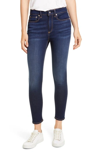 Rag & Bone Nina High Rise Ankle Skinny Jeans In Blue