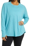 ZELLA RELAXED WASHED LONG SLEEVE T-SHIRT,NR446310WN