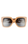 Versace 59mm Rectangular Sunglasses In Sand/ Dark Grey Rectangle
