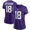 Nike Men's And Women's Justin Jefferson Purple Minnesota Vikings Player Name Number T-shirt In Purple