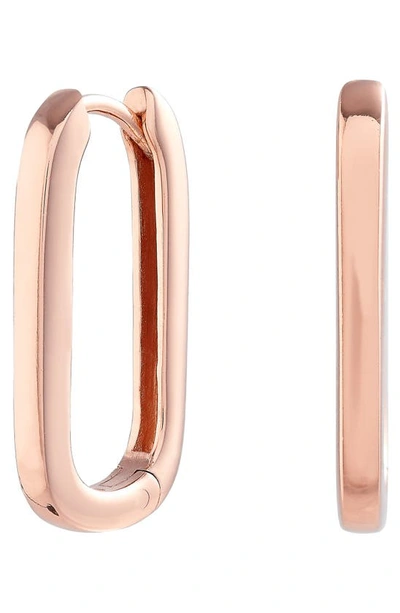 Olivia Burton Large Oval Huggie Earrings In Rose Gold