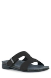Munro Jody Slide Sandal In Black Nubuck