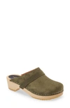 Swedish Hasbeens Husband Clog In Olive