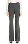 Theory Demitria 2 Stretch Good Wool Suit Pants In Charcoal