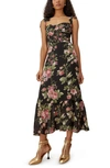 Reformation + Net Sustain Nikita Ruffled Floral-print Crepe Midi Dress In Cottage Garden