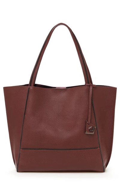 Botkier Soho Leather Tote In Malbec/gunmetal