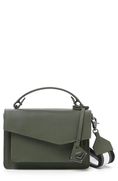 Botkier Cobble Hill Leather Crossbody Bag In Army Green/gunmetal