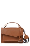 Botkier Cobble Hill Leather Crossbody Bag In Coffee/gunmetal