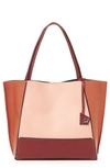 Botkier Soho Leather Tote In Terracotta Combo