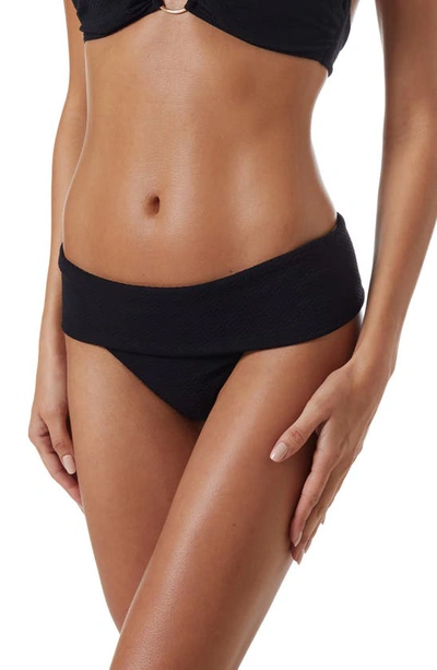 Melissa Odabash Brussels Mid-rise Bikini Bottoms In Mazy Black