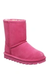 Bearpaw Kids' Elle Genuine Shearling Lined Suede Boot In Party Pink