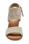 Toms Majorca Block Heel Sandal In Natural Snake