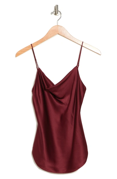 Cinq À Sept Marta Silk Satin Camisole In Sangria