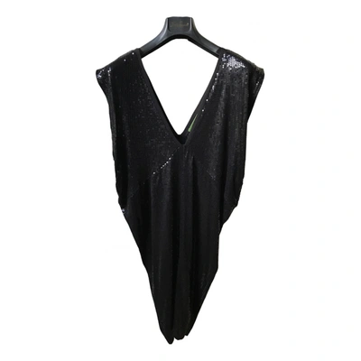 Pre-owned Velvet Mid-length Dress In Black