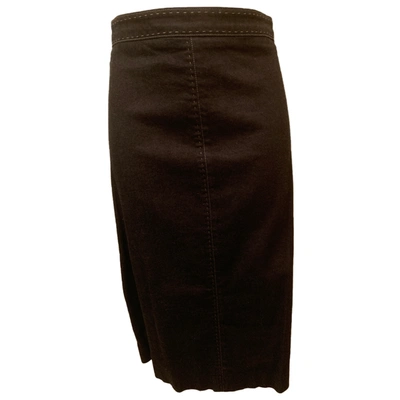 Pre-owned Les Copains Mid-length Skirt In Black