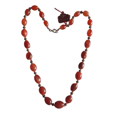 Pre-owned Shine Necklace In Brown