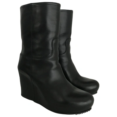 Pre-owned Carshoe Leather Ankle Boots In Black