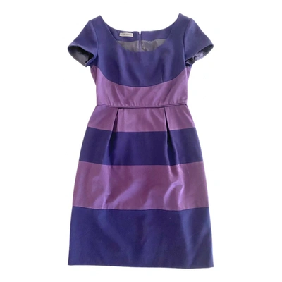 Pre-owned Alberta Ferretti Wool Mid-length Dress In Purple