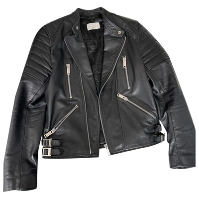 Pre-owned Sandro Spring Summer 2019 Leather Vest In Black