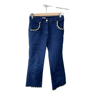 Pre-owned Manoush Blue Cotton - Elasthane Jeans