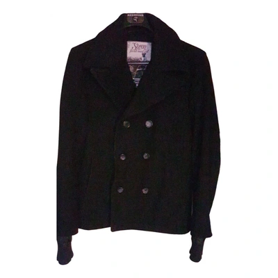 Pre-owned 7 For All Mankind Wool Jacket In Black