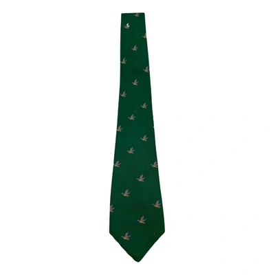 Pre-owned Brooksfield Silk Tie In Green