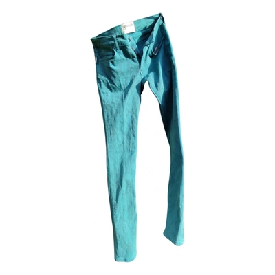 Pre-owned Zadig & Voltaire Straight Pants In Turquoise