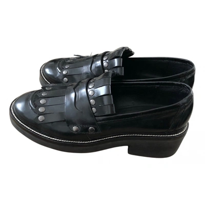 Pre-owned Ash Patent Leather Flats In Black
