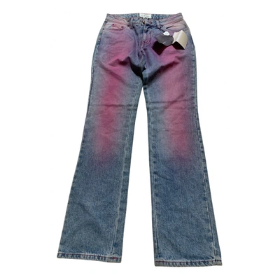 Pre-owned Gai Mattiolo Straight Jeans In Blue