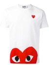 Comme Des Garçons Play Comme Des Garcons Play White And Red Half Heart T-shirt