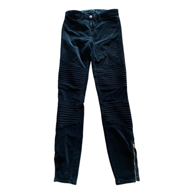 Pre-owned J Brand Velvet Slim Pants In Black