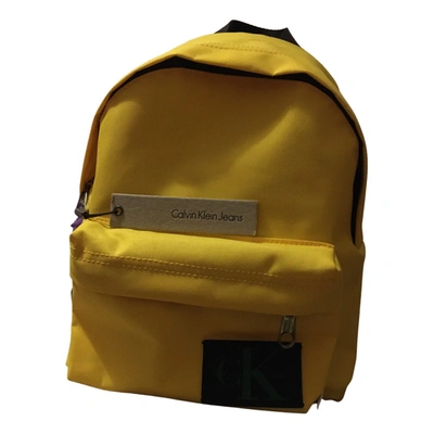 Pre-owned Calvin Klein Jeans Est.1978 Backpack In Yellow