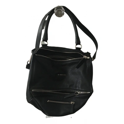 Pre-owned Givenchy Pandora Leather Handbag In Black