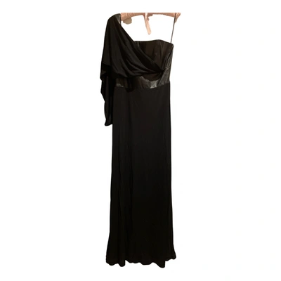 Pre-owned Osman London Leather Maxi Dress In Black