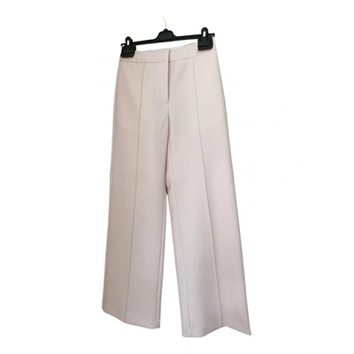 Pre-owned Adam Lippes Wool Large Pants In Pink